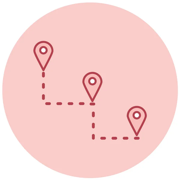 Locatie Web Icoon Eenvoudige Illustratie — Stockvector