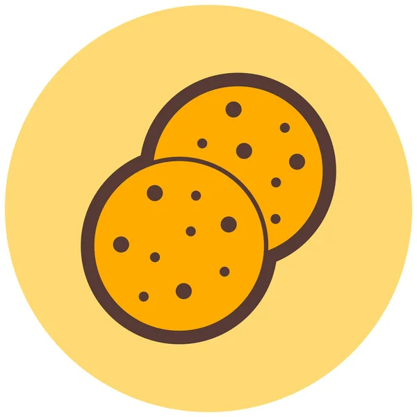 Keks Web Symbol Einfache Illustration — Stockvektor