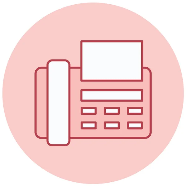 Fax Web Icon Semplice Illustrazione — Vettoriale Stock