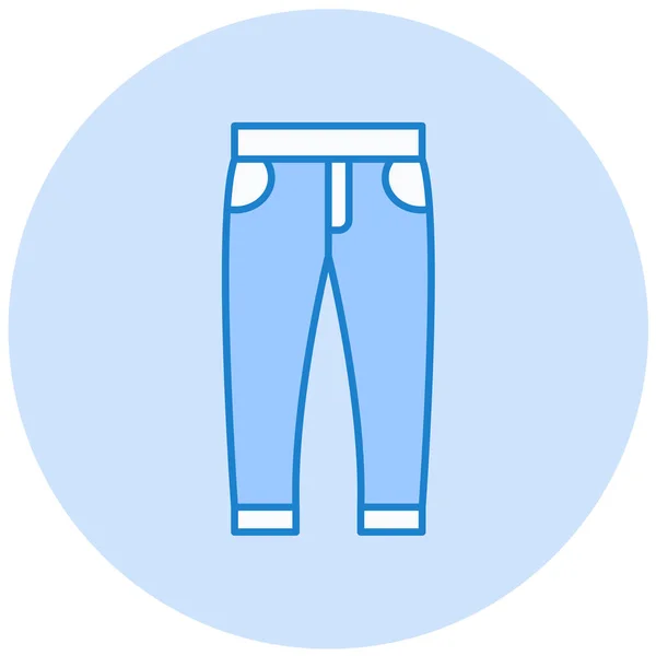 Pantaloni Icona Web Semplice Illustrazione — Vettoriale Stock