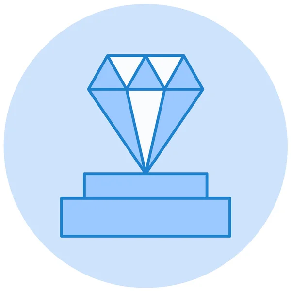 Diamant Webb Ikon Enkel Illustration — Stock vektor