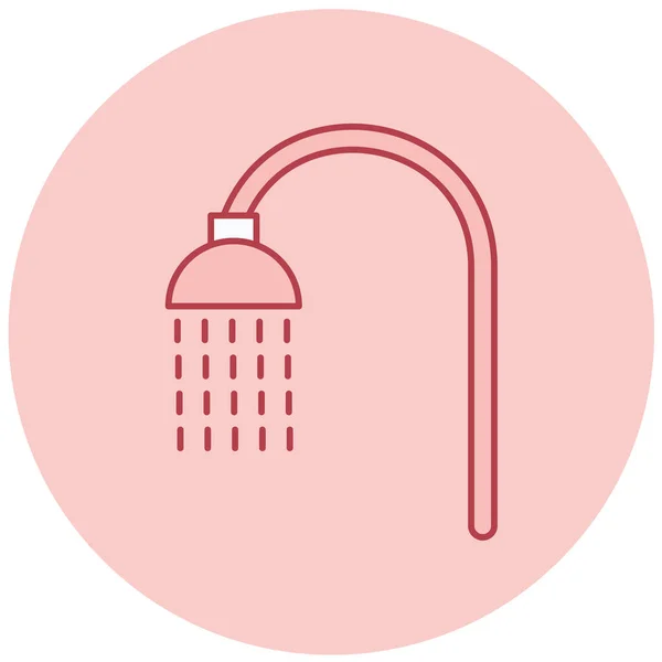 Duş Web Simgesi Basit Illüstrasyon — Stok Vektör