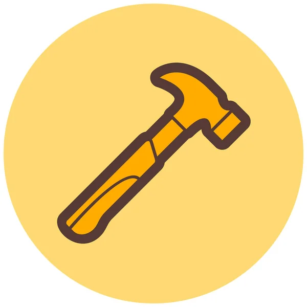 Hammer Web Symbol Einfache Illustration — Stockvektor