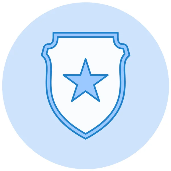 Escudo Icono Web Ilustración Simple — Vector de stock