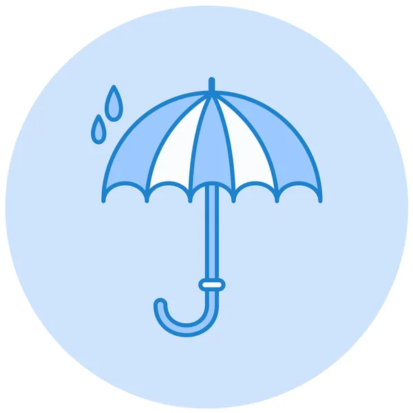 Deštník Webová Ikona Jednoduchá Ilustrace — Stockový vektor