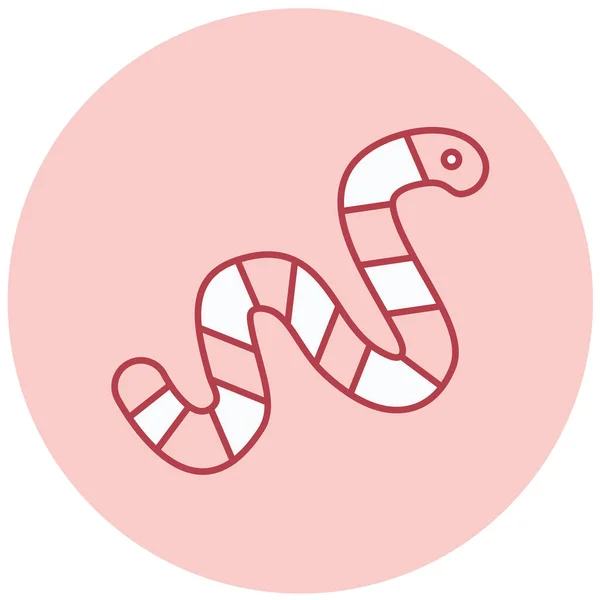 Serpente Icona Web Semplice Illustrazione — Vettoriale Stock