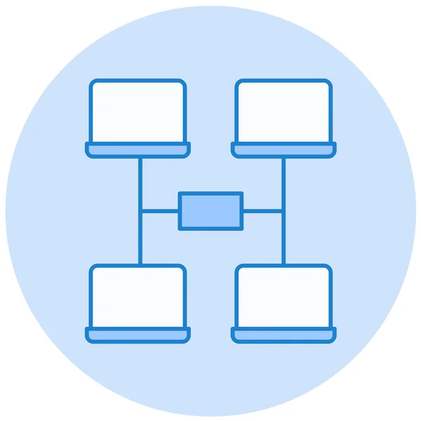 Network Sharing Simple Illustration — Stock Vector