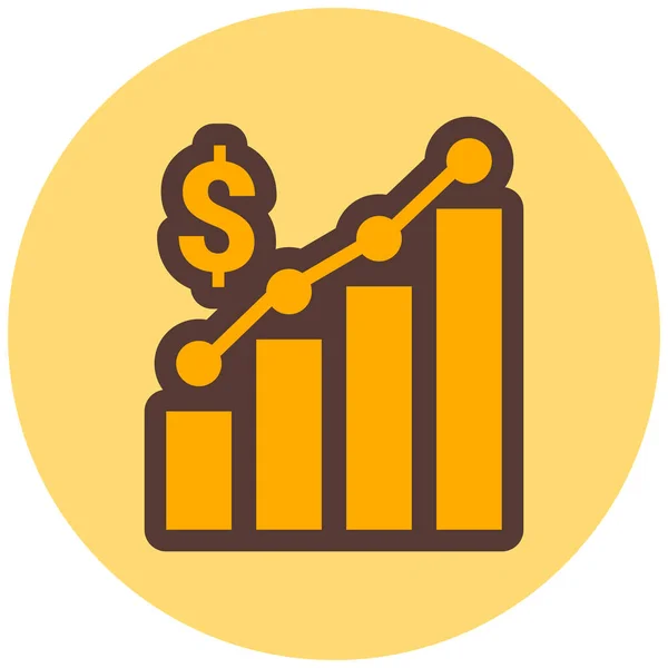 Gráfico Negocios Ilustración Simple — Archivo Imágenes Vectoriales