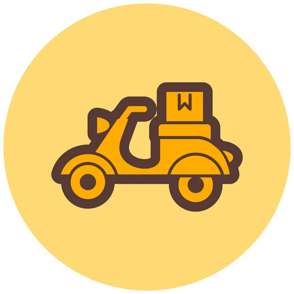 Scooter Web Icon Simple Design — Stock Vector