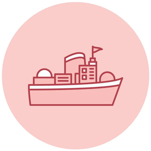 Ship Web Icon Simple Illustration — Stock Vector
