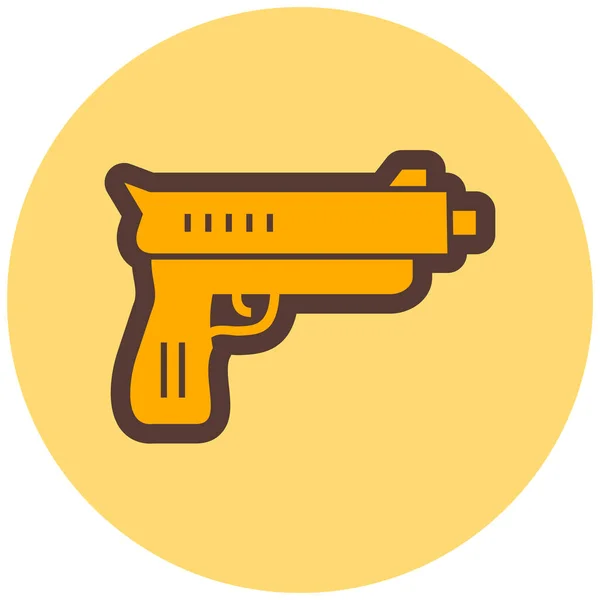 Pistol Ikon Web Ilustrasi Sederhana - Stok Vektor
