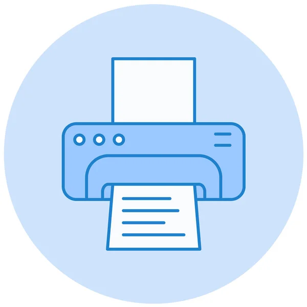 Tiskárnu Webová Ikona Jednoduchá Ilustrace — Stockový vektor