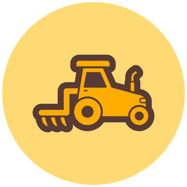 Tractor Ícone Web Ilustração Simples —  Vetores de Stock