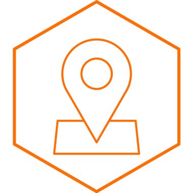 konum simgesi, vektör çizimi