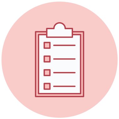 Kontrol listesi. Web simgesi basit tasarım