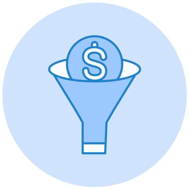 Dolar. Web simgesi basit illüstrasyon