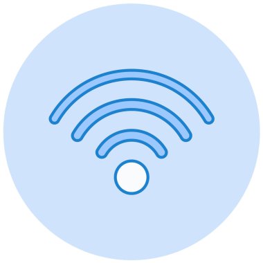 Kablosuz. Web simgesi basit illüstrasyon