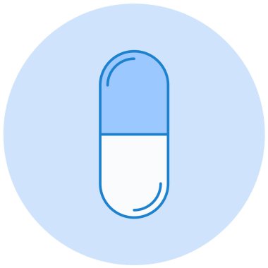 Kapsül. Web simgesi basit illüstrasyon