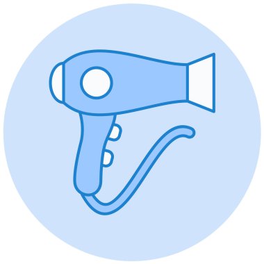Saç kurutma makinesi. Web simgesi basit tasarım