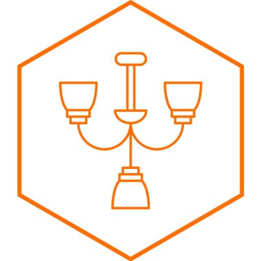 Avize simgesi modaya uygun izole edilmiş arkaplan