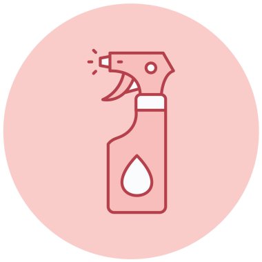 Sprey şişe simgesi, basit tasarım vektör çizimi