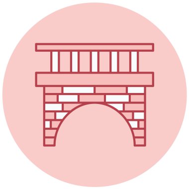 Köprü inşası. Web simgesi basit tasarım