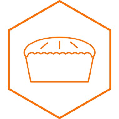 Kek ikonu vektör illüstrasyonu