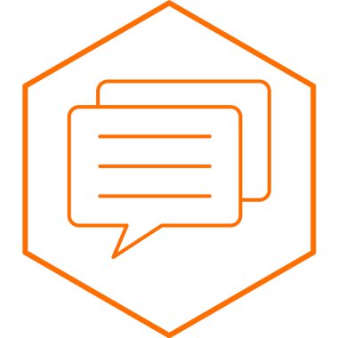 Basit geri besleme simgesi, vektör illüstrasyonu