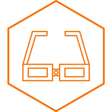 kamera gözlüğü simgesi, basit tasarım vektör çizimi