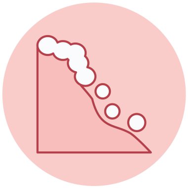 çığ simgesi, basit tasarım vektör çizimi