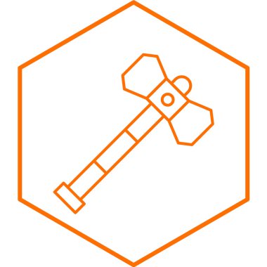 Çekiç simgesinin vektör illüstrasyonu