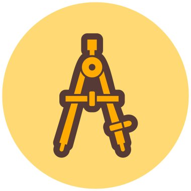 Pusula. Web simgesi basit illüstrasyon