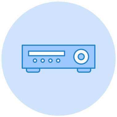 Radyo. Web simgesi basit illüstrasyon