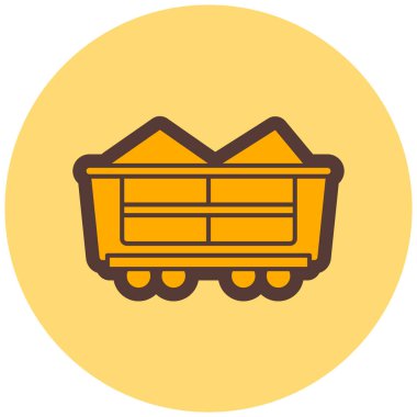 El arabası. Web simgesi basit illüstrasyon