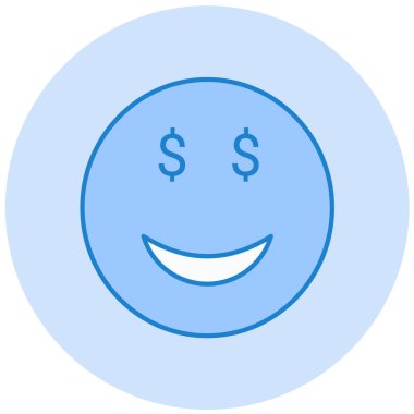 Gülen yüz simgesi, vektör illüstrasyonu