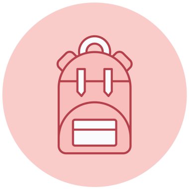 Sırt çantası. Web simgesi basit illüstrasyon