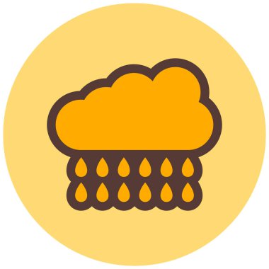 Yağmur. Web simgesi basit illüstrasyon