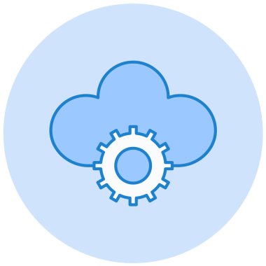 Bulut. Web simgesi basit illüstrasyon