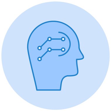 Beyin. Web simgesi basit illüstrasyon