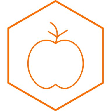 elma ikonu vektör illüstrasyonu