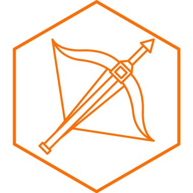 Crossbow simgesinin vektör illüstrasyonu