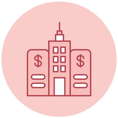 Bina. Web simgesi basit illüstrasyon