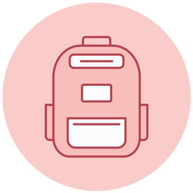 Sırt çantası. Web simgesi basit illüstrasyon