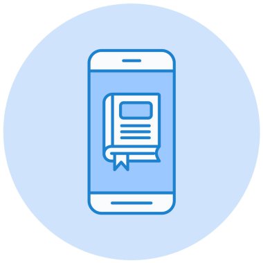 Cep telefonu simgesi, vektör illüstrasyonu