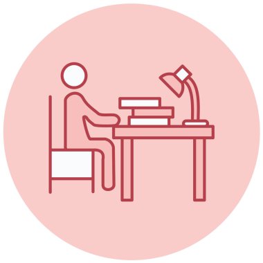 Masa. Web simgesi basit illüstrasyon