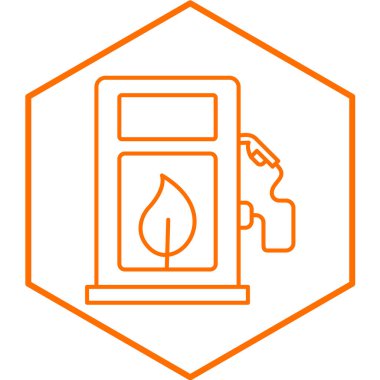 Benzin istasyonu ikonu. Web için yağ pompası vektör simgelerinin özet çizimi