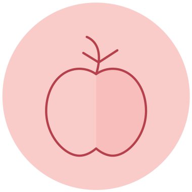 Elma. Web simgesi basit illüstrasyon