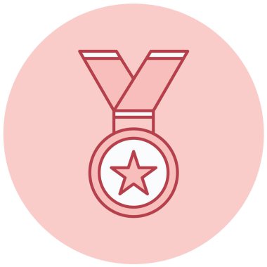 Madalya. Web simgesi basit illüstrasyon