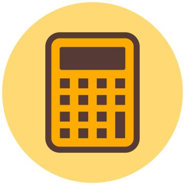 Hesap makinesi. Web simgesi basit illüstrasyon