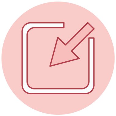 ok ve sol simgenin vektör illüstrasyonu